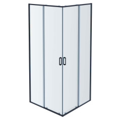 AQ ARI KV 09020GM Душевой уголок квадратный, двери раздвижные 900x900x2000 профиль оружейная сталь, стекло прозрачное