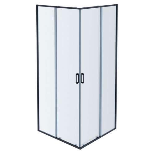 AQ ARI KV 09020GM Душевой уголок квадратный, двери раздвижные 900x900x2000 профиль оружейная сталь, стекло прозрачное