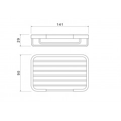 AQ4946BG мыльница решетка, шлиф. золото