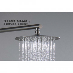 AQ2073BGM круглый верхний душ 250*2 мм, оружейная сталь (шлиф. черный хром)