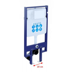 SET AQUATEK МИЯ-MB-025 4в1 (рама AQUATEK Standard INS-0000020+ крепеж KKI-0000002+клавиша KDI-0000025+унитаз AQ2004-MB с тонким сиденьем soft-close