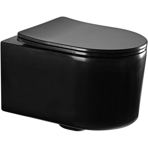 SET AQUATEK МИЯ-MB-025 4в1 (рама AQUATEK Standard INS-0000020+ крепеж KKI-0000002+клавиша KDI-0000025+унитаз AQ2004-MB с тонким сиденьем soft-close