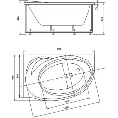 Бетта 150 лев.пустая с фр.экр.