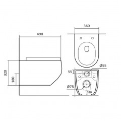SET AQUATEK ЕВРОПА T-KKI2 (рама AQUATEK Standard INS-0000012(без клавиши)+крепеж KKI-0000002+унитаз ЕВРОПА AQ1900T-00 с тонким сиденьем soft-close