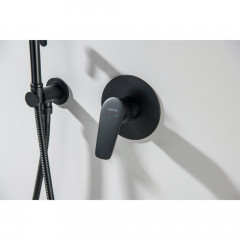 AQ1166MB БЕТТА смеситель для душа 1 режим (внешняя и скрытая часть), матовый черный