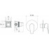 AQ1166MB БЕТТА смеситель для душа 1 режим (внешняя и скрытая часть), матовый черный