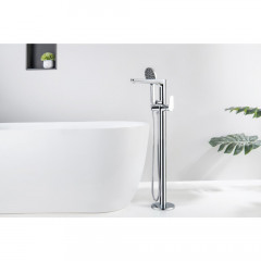 AQ1145CR БЕТТА смеситель для ванны напольный (внешняя и скрытая часть)