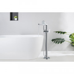 AQ1145CR БЕТТА смеситель для ванны напольный (внешняя и скрытая часть)