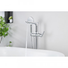 AQ1145CR БЕТТА смеситель для ванны напольный (внешняя и скрытая часть)