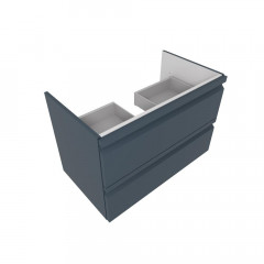 AQ77080-MG Комплект мебели: Тумба 80см ВЕГА с раковиной AQ0480-00, 2 ящика, цвет серый мат