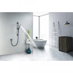 AQ2012MB ЕВРОПА душевой гарнитур 1jet 65 см, матовый черный