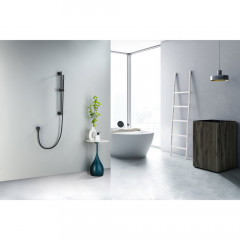 AQ2012MB ЕВРОПА душевой гарнитур 1jet 65 см, матовый черный