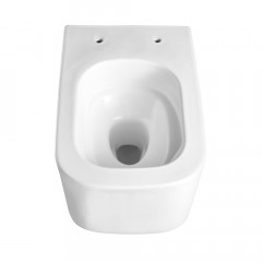 AQ1515T-00 КВАДРО Унитаз подвесной TORNADO безободковый 505*345*345, тонкое сиденье с механизмом плавного закрывания, крепеж