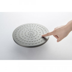 AQ2140BGM БЕТТА душевая система (смеситель для ванны) 220мм, оружейная сталь (шлиф. черный хром)