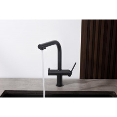 AQ1385MB ЕВРОПА смеситель для кухни с подключением к фильтру питьевой воды, матовый черный