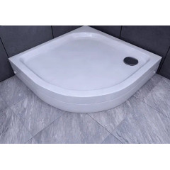 Поддон акриловый, 1/4 круга, с ножками и съемной панелью. БЕЗ СИФОНА. 90*90*15