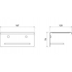 AQ4309CR ЛИБРА бумагодержатель с полкой
