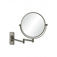 AQ4910BGM зеркало косметическое настенное 3х, оружейная сталь (шлиф. черный хром)