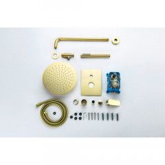 AQ1272BG ОБЕРОН Set 3 в 1 душевой комплект 2 режима, шлиф. золото