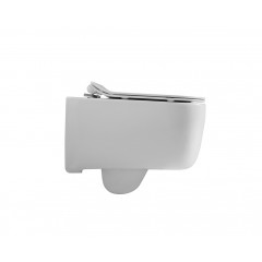 AQ2002-00 ЛУГАНО Унитаз подвесной безободковый 510*350*360мм, тонкое сиденье с механизмом плавного закрывания, крепеж