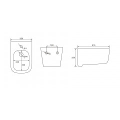 AQ1012-00 ДИВА Биде подвесное 510*350*320