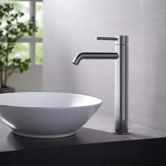 AQ1304CR ЕВРОПА смеситель для раковины высокий 215, без донного клапана