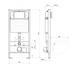 SET AQUATEK ЛИБРА N cm (рама AQUATEK Standard INS-0000012(без клавиши и крепежа)+унитаз ЛИБРА New AQ1148N-00 с тонким сиденьем soft-close