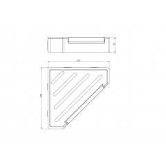AQ4976MB угловая полка для душа со стеклоочистителем, матовый черный