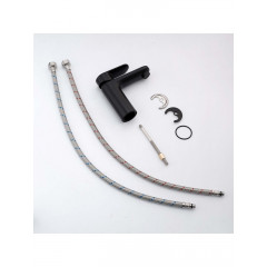 AQ1810MB НИКА смеситель для раковины 90 без донного клапана, матовый черный