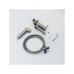 AQ1819BGM НИКА комплект для гигиенического душа встроенный (смеситель + гигиеническая лейка + шланг), оружейная сталь