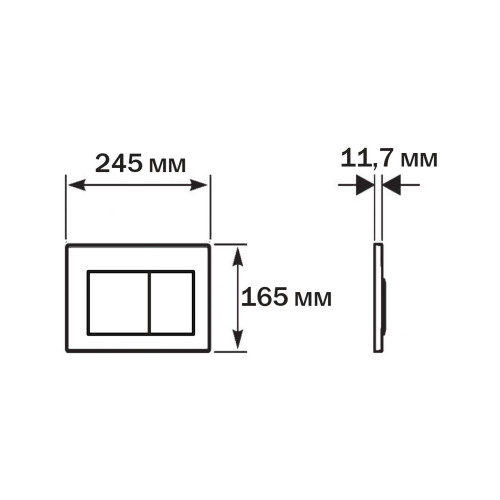 PNS-0000001 (001AQ) Панель смыва Белая для INSP-0000001 Pneumo S (клавиши квадрат)