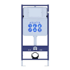 SET AQUATEK ПОЛАРИС (рама AQUATEK Standard INS-0000012+унитаз ПОЛАРИС AQ0700-01 с тонким сиденьем soft-close+ крепеж KKI-0000002 +панель KDI-0000034)
