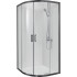 AQ ARI RO 09020BL Душевой уголок 1/4 круга, двери раздвижные 900x900x2000, профиль черный, стекло прозрачное