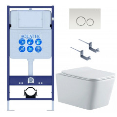 SET AQUATEK ЛИБРА N KDI15(рама AQUATEK Standard INS-0000012 с клавишей KDI-0000015 и крепежом KKI-0000002+унитаз ЛИБРА AQ0530N-00 с тонким сиденьем sc
