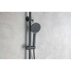 AQ2046MB ВЕГА душевая система 3jet 250мм Reno, матовый черный