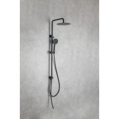 AQ2046MB ВЕГА душевая система 3jet 250мм Reno, матовый черный