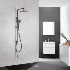 AQ2046MB ВЕГА душевая система 3jet 250мм Reno, матовый черный