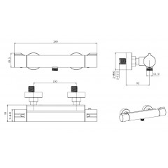 AQ1063CR ВЕГА термостатический смеситель для душа