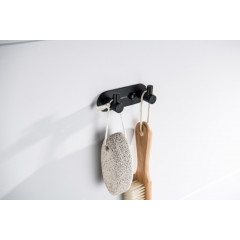 AQ4102MB ЕВРОПА крючок двойной, матовый черный