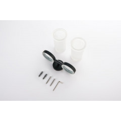 AQ4117MB ЕВРОПА стакан с держателем двойной, матовый черный