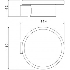 AQ4403MB ЛИРА мыльница, матовый черный