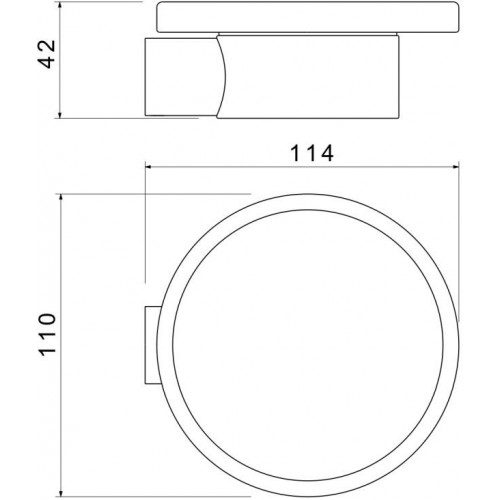 AQ4403MB ЛИРА мыльница, матовый черный
