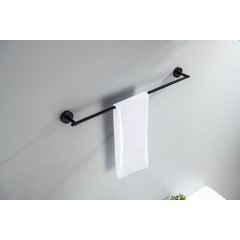 AQ4614MB БЕТТА полотенцедержатель 600 мм, матовый черный