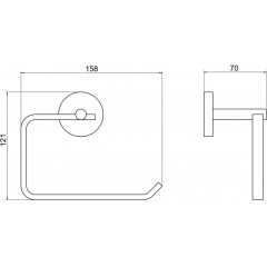AQ4608CR БЕТТА бумагодержатель квадратный
