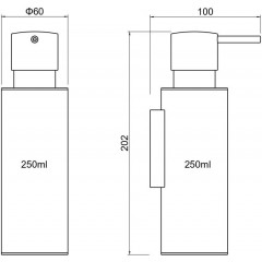 AQ4205MB ОБЕРОН дозатор, матовый черный