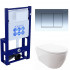 SET AQUATEK ПОЛАРИС (рама AQUATEK Standard INS-0000016+унитаз ПОЛАРИС AQ0700-00 с тонким сиденьем soft-close+панель KDI-0000010