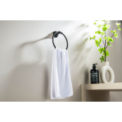 AQ4512MB КЛАССИК полотенцедержатель кольцо, матовый черный