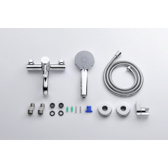 AQ1349CR ЕВРОПА смеситель для ванны с душевым набором 3jet