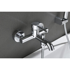 AQ1349CR ЕВРОПА смеситель для ванны с душевым набором 3jet