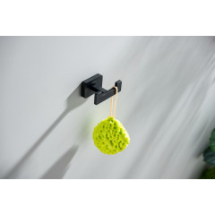 AQ4302MB ЛИБРА крючок двойной, матовый черный